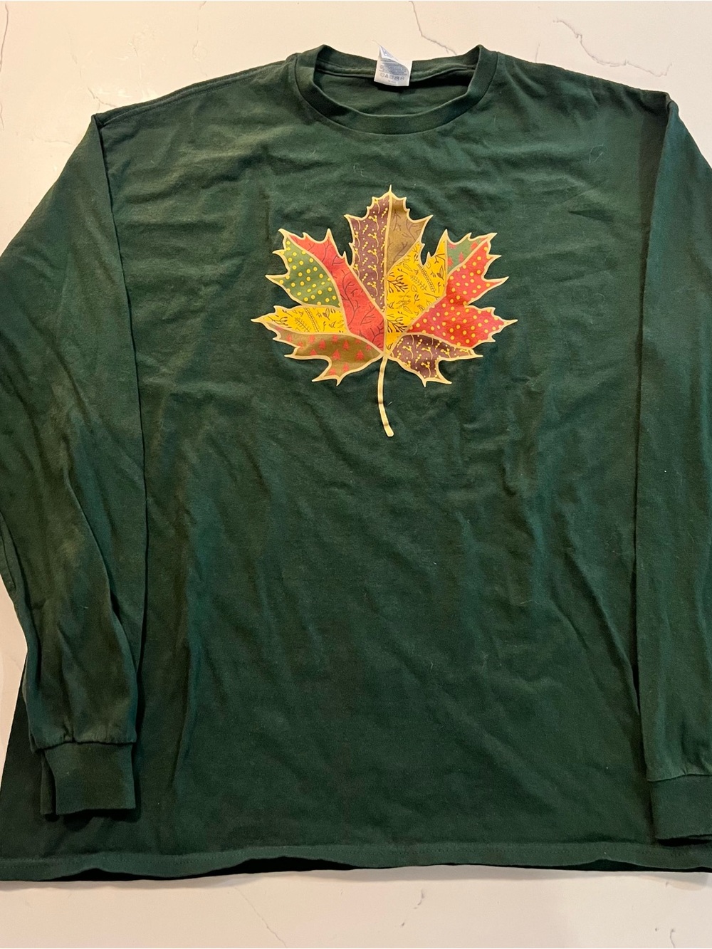 Autumn Maple Leaf long sleeve shirt size XL